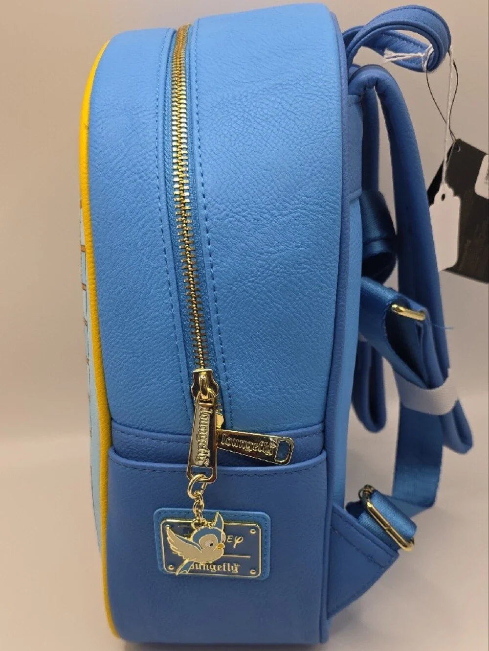 Loungefly Blue Yellow Snow White Stained Glass Mini Backpack